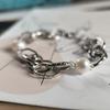 Silver Bracelet with Natural Pearls, Item Weight 7.97 G (2187066)