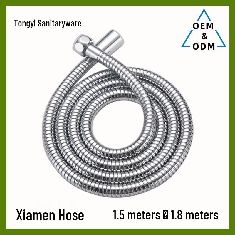 Stainless Steel Extendable Shower Hose, 1.5m to 1.8m Telescopic Tube for Bathroom