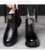 Men's Genuine Leather Martin Boots: High-Top Winter Business Casual with Wool Lining
