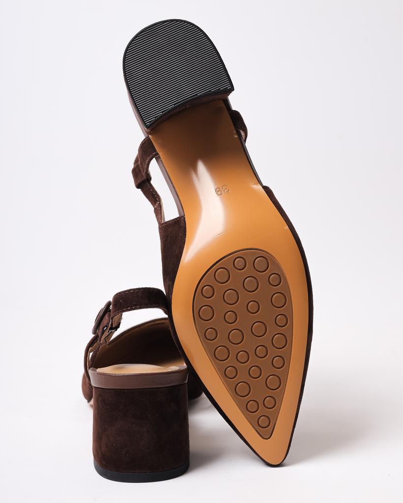 Sandálias de bico fino SUNY LIANA 6953 36 marrons camurça