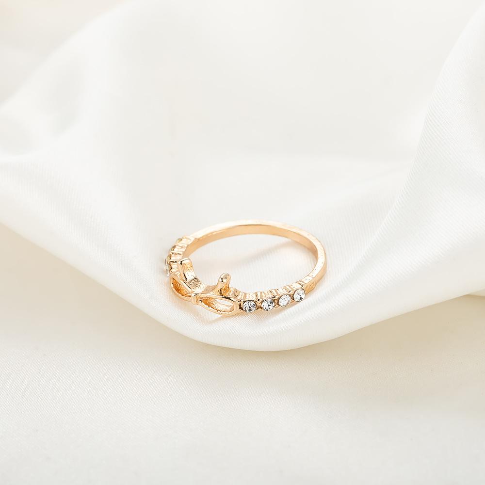 Inel Simplu cu Fundiță cu Diamante Inel pentru Femei