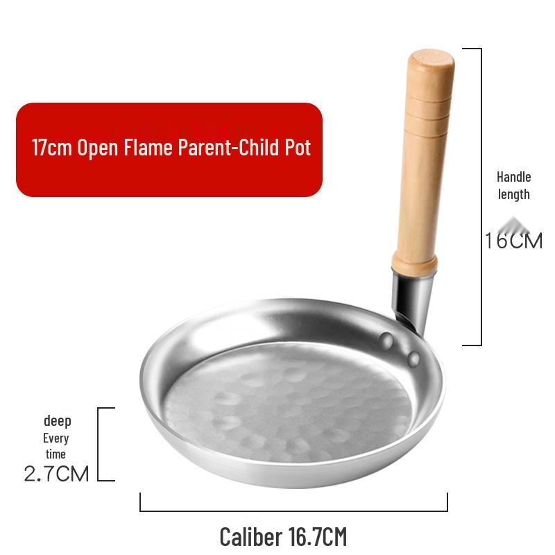 

Japanese Parent-Child Bowl Pot: Vertical Handle Flat Bottom Frying Pan for Eggs & Chicken Rice