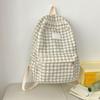 Harajuku Backpack for Girl Corduroy Lattice Backpack Large Capacity Daypacks Travel Bag Student School Backpack