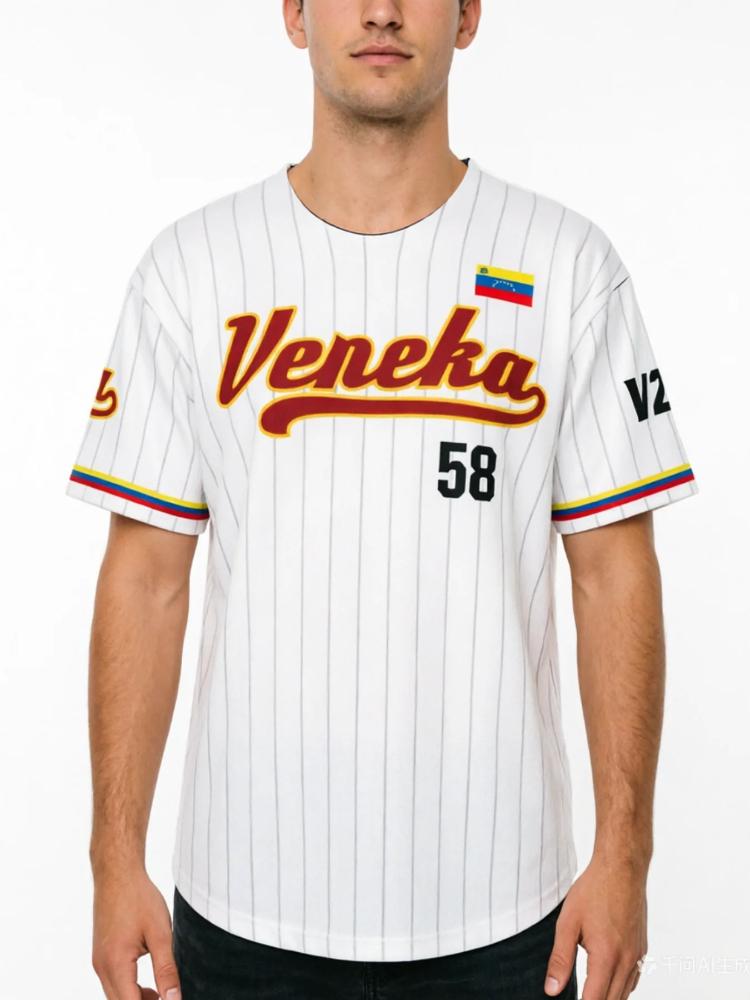 Veneka 58 Baseball Venezuela Libre, Abbinamento Famiglia, Maglia da Baseball Venezuela, Maglietta Venezuela, Maglietta Baseball, Top Traspirante Comodo Morbido