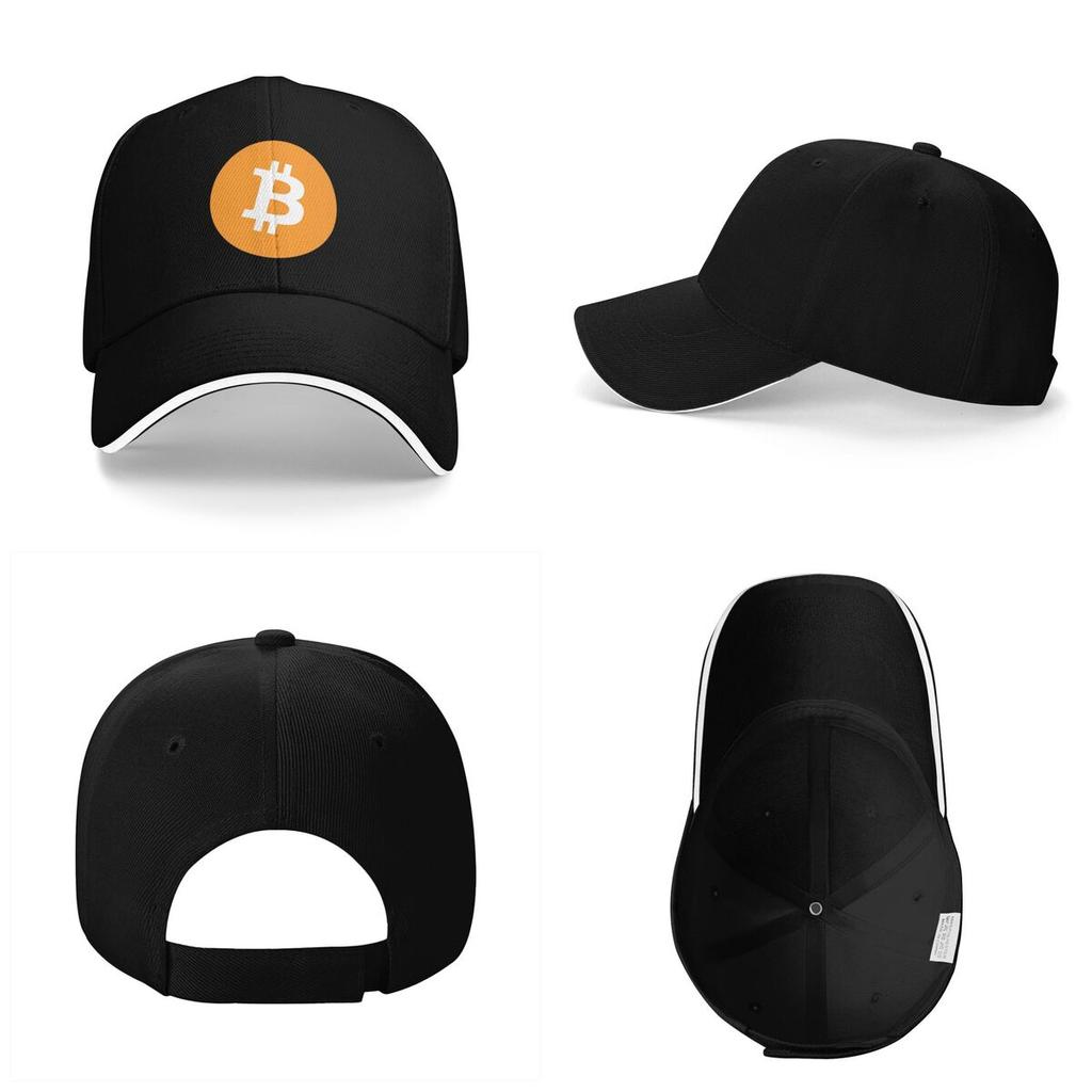 Unisex Baseball Hats Bitcoin Icon Cryptocurrency Art Outdoor Streetwear Summer Sports Baseball Caps Hip Hop Cap Casquette Hats