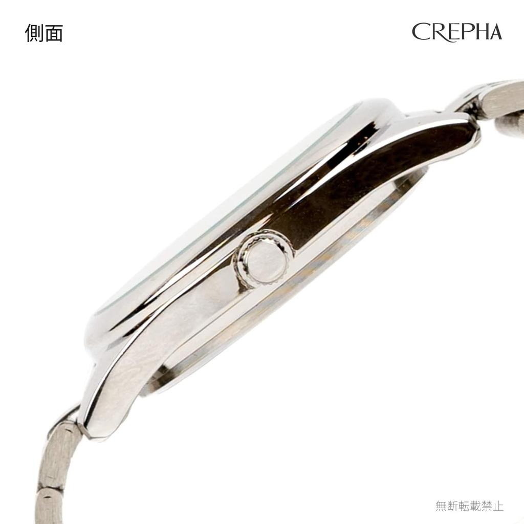 CREPHA Analog Watch with Japanese Quartz 3 ATM Water Simple Easy to Stainless Steel 14mm Strap Ivory and Women's Movement, Resistance, Design, Read,