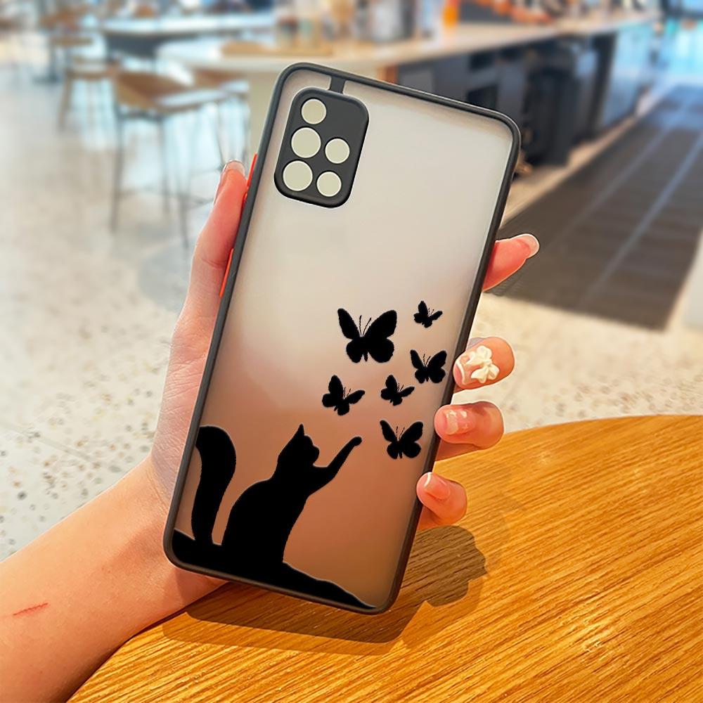 

Cat Cute Cases For Samsung Galaxy A53 5G Funda Samsung A52S A72 A53 A73 A71 A32 A51 A33 Funny Cartoon Line Cats Hard Matte Cover Samsung A73 5G