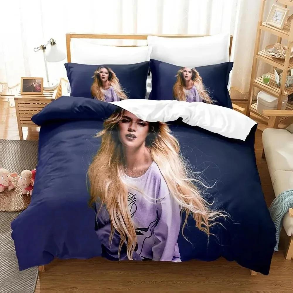 3D Print Singer Karol G 3D Duvet Cover Bedding Set Comforter Linen Pillowcases Home Decor Single Double Twin King Queen