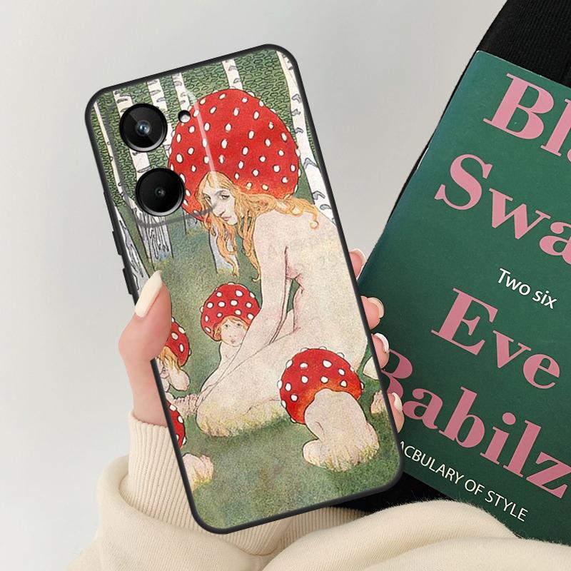 Mushroom Aesthetic For Realme 11 10 9 12 Pro Plus GT Neo 6 5 C21Y C25s C30 C31 C33 C35 C51 C53 C55 C67 Case