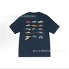 2025 new STU three standards complete spring and summer new tide brand classic cruise printed letters men and women with the same short sleeves