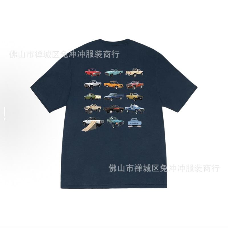 2025 new STU three standards complete spring and summer new tide brand classic cruise printed letters men and women with the same short sleeves
