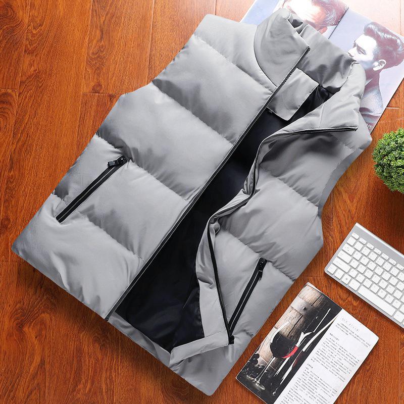 Men's Casual Loose Cotton Vest - 2021 Autumn/Winter, Stand Collar, Thick & Warm