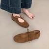 Fashion SUOJIALUN 2025 New Brand Women Flat Shoes Fashion Round Toe Shallow Lace Up Mary Jane Shoes Soft Flat Heel Dress Boat Shoes