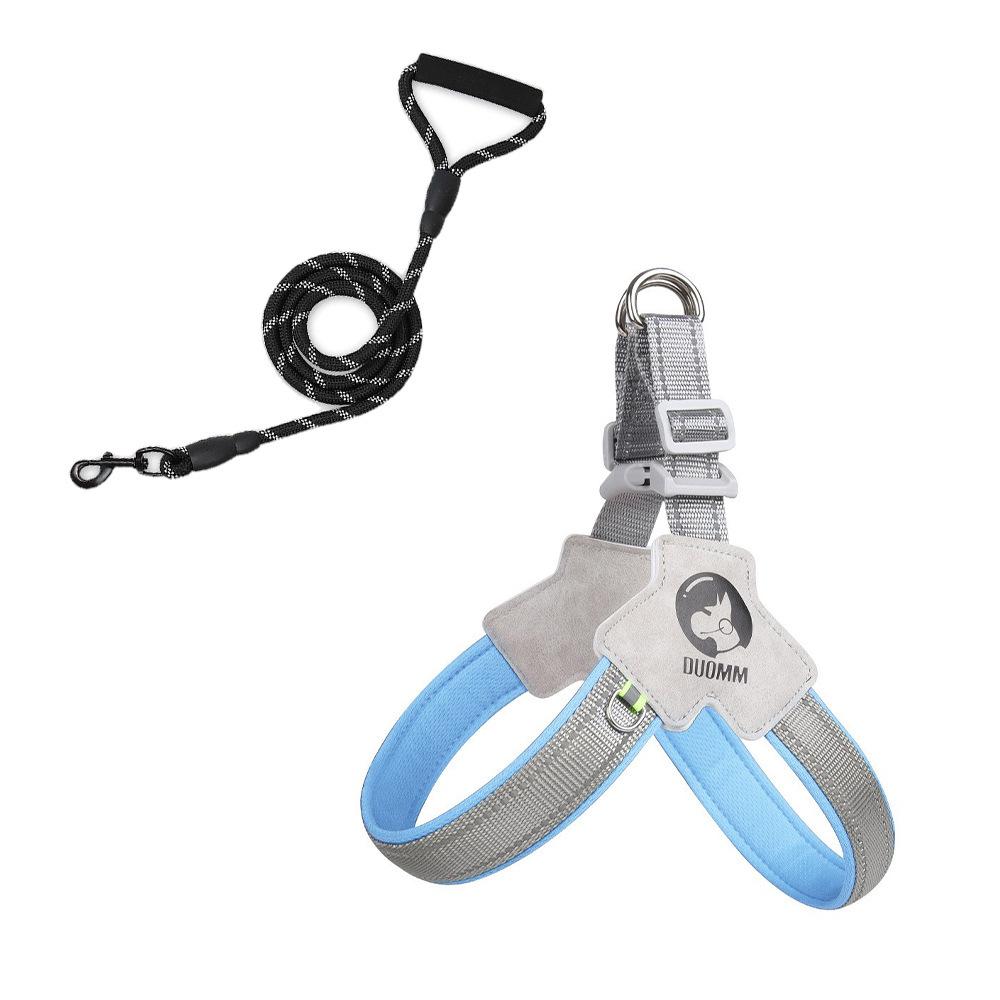 Puppy Chest Harness Saddle Pet Chest Harness Breathable Reflective Dog Leash Set Small & Medium Dog Traveling Products