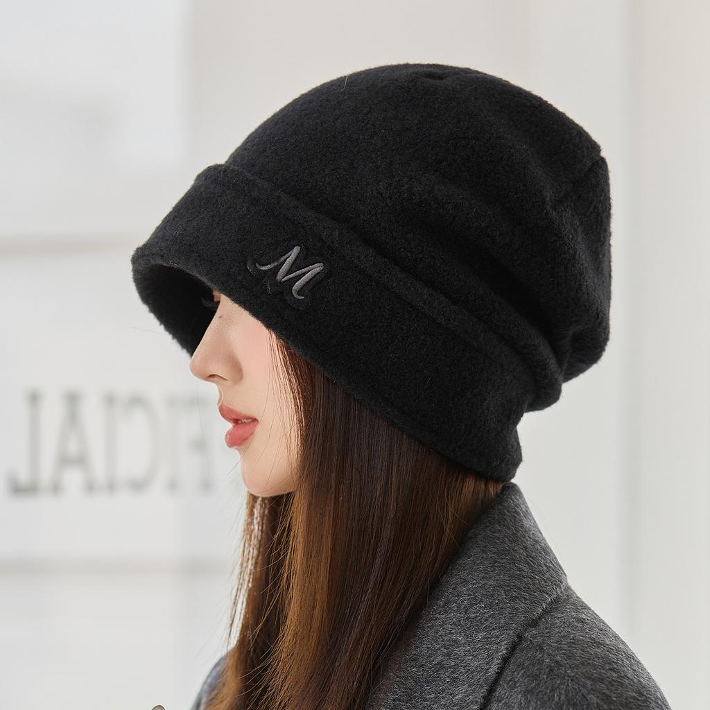 Women's Hats Autumn and Winter Knitted Wool Hats Warm Ear Protectors Plush Cold Hats
