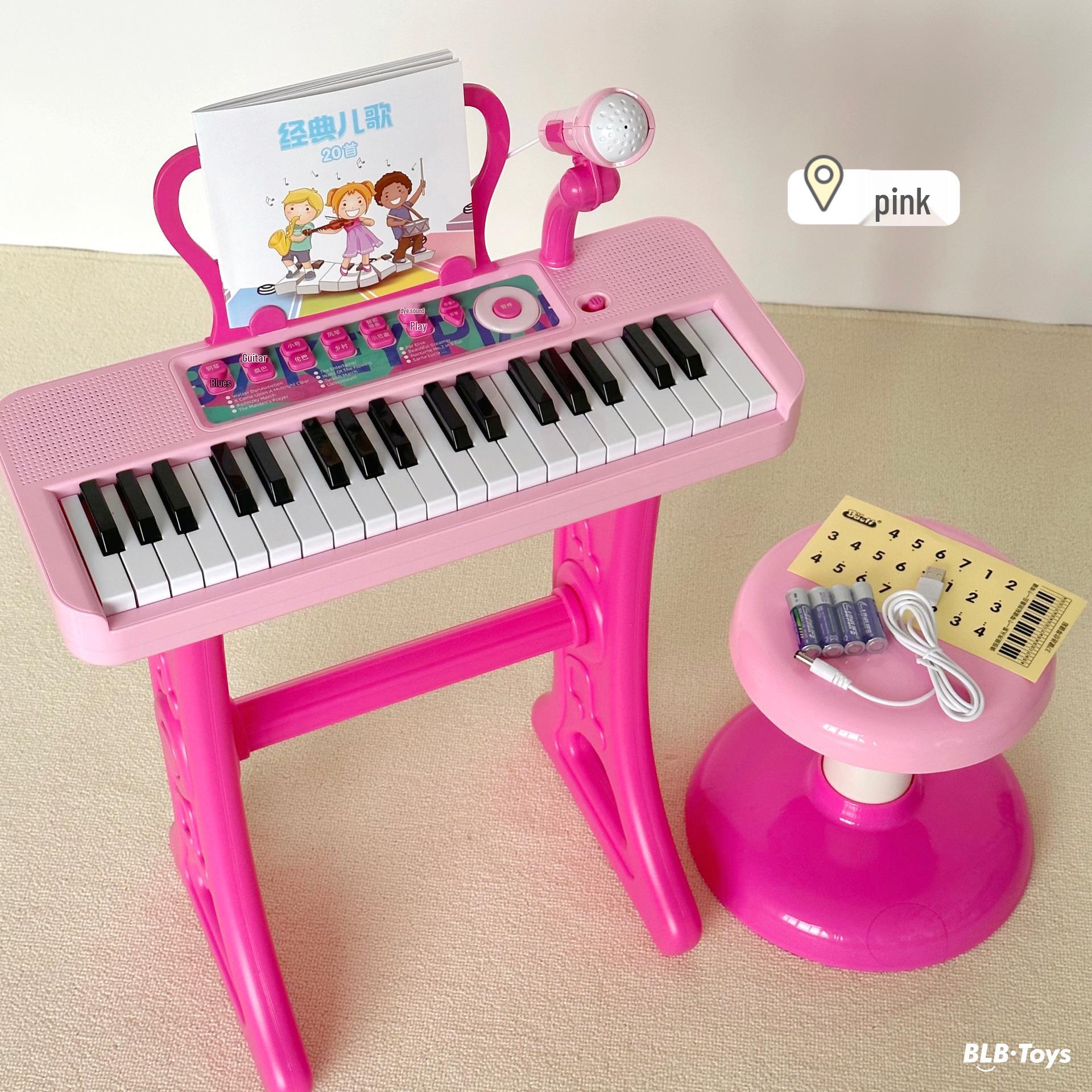 

Детское электронное пианино Bao Li 37 клавиш для начинающих, игровая музыкальная игрушка-клавиатура, подарок для девочки