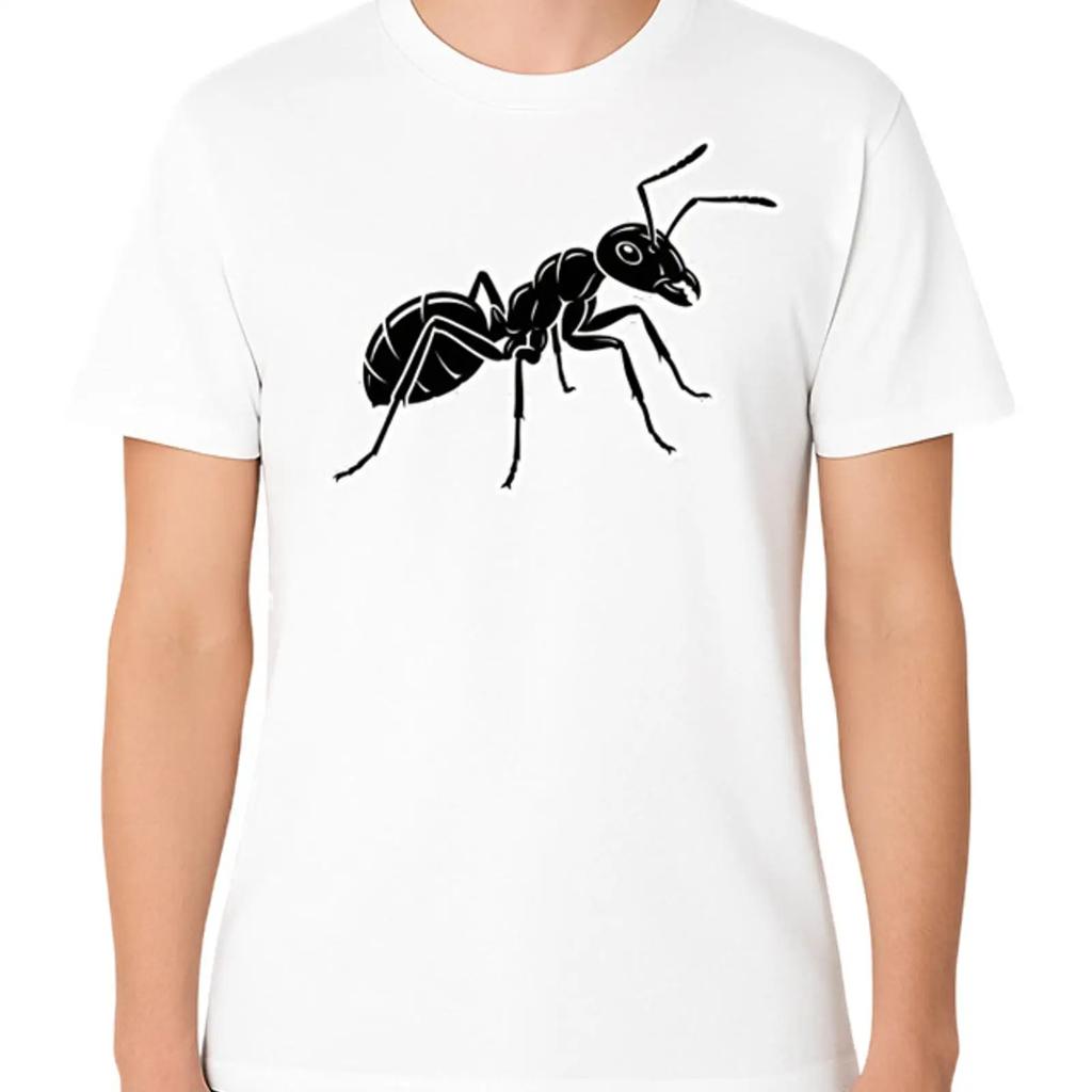 Ant T Shirt Minimalist Insect Nature Art Casual Top Vintage Fashion Top For Everyday Wear Soft Streetwear Versatile