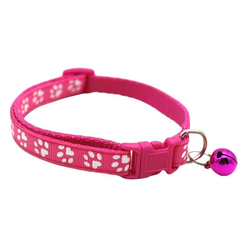 Fashion Cats Accessory Collar with Bells Bright Color Lovely Print Cats Neck Collar For Outdoor Walking Training Use