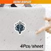 4pcs We Seek Justice - Armoured Gauntlet and Scales Emblem Car Sticker