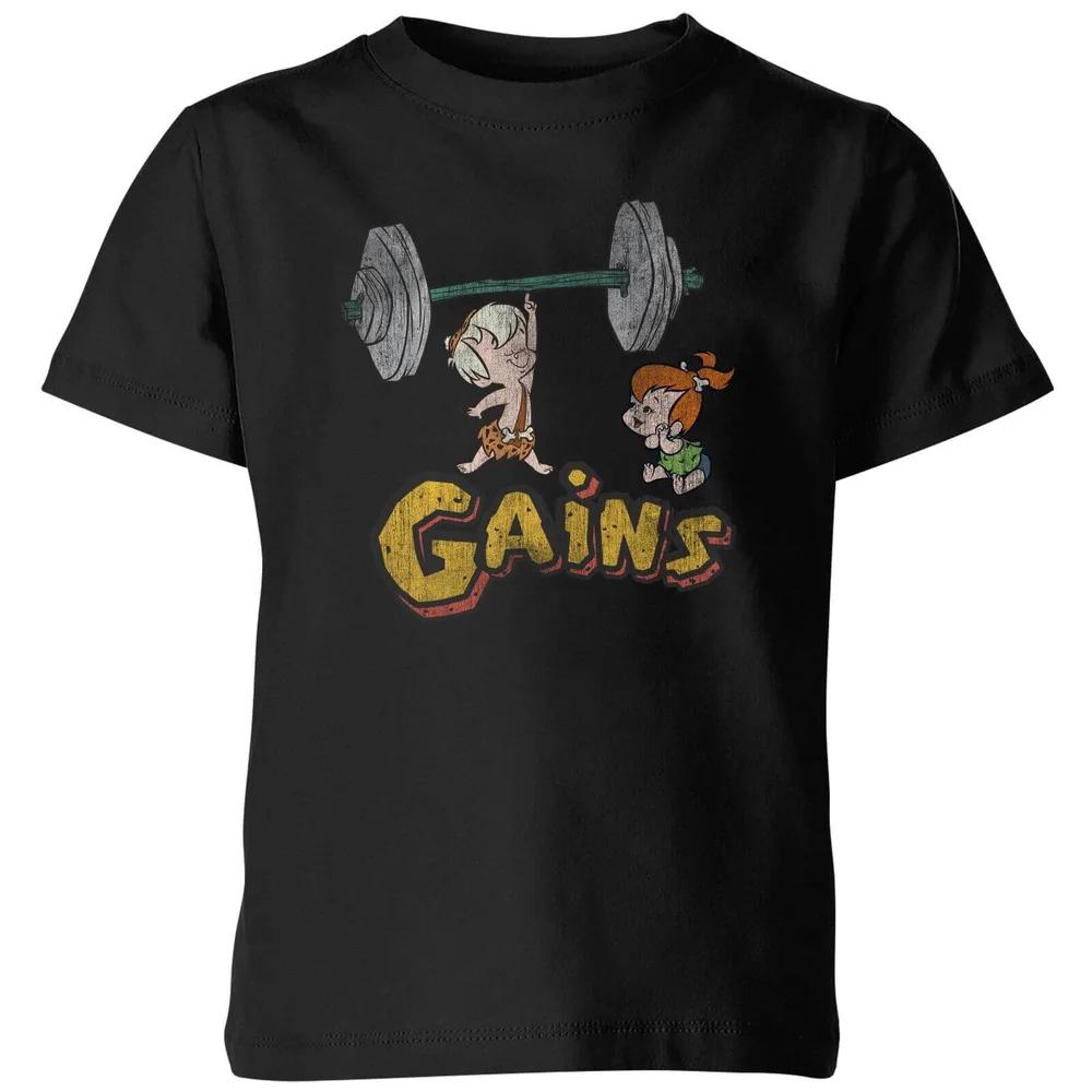 The Flintstones Distressed Bam Bam Gains Kids  T-Shirt - Black - 3-4 Years 130