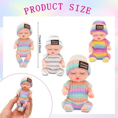 1/4pcs BJD Reborn Dolls: Y2K Fashion Knitted Doll with Vibrant Outfits, Ideal Present for Children Aged 3 To 6