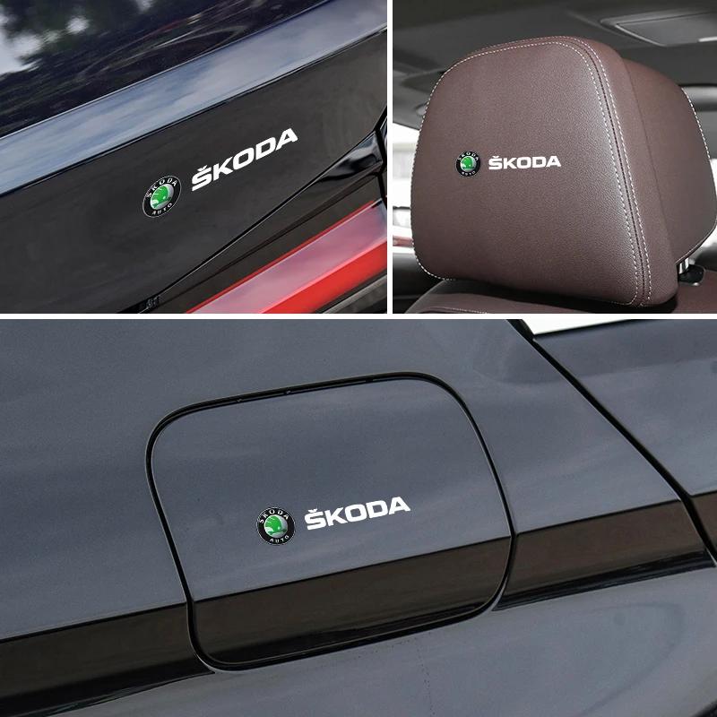 Car Sticker 2026 Hot Car Rearview Mirror Decals Brake Caliper Badge Sticker For Skoda Octavia A5 Superb old Febia Roomster rapid