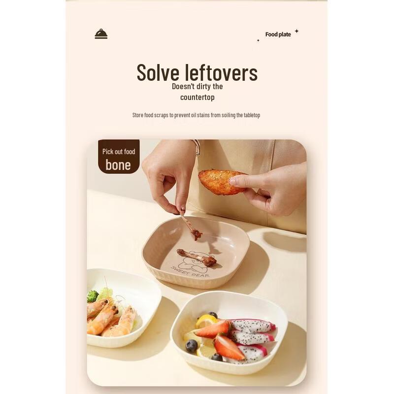 HANDUNYOU Creative Ceramic Bone Tray - Cute Bear Design