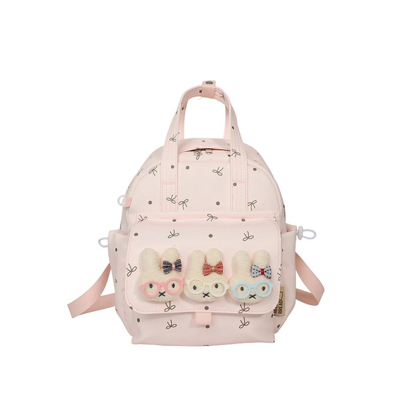 

Little Rabbit Wave Point Student Schoolbag Women s Commuter Backpack розовый