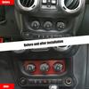 Air Conditioner Switch Decor Cover Trim For Jeep Wrangler JK 11-17 Red Carbon
