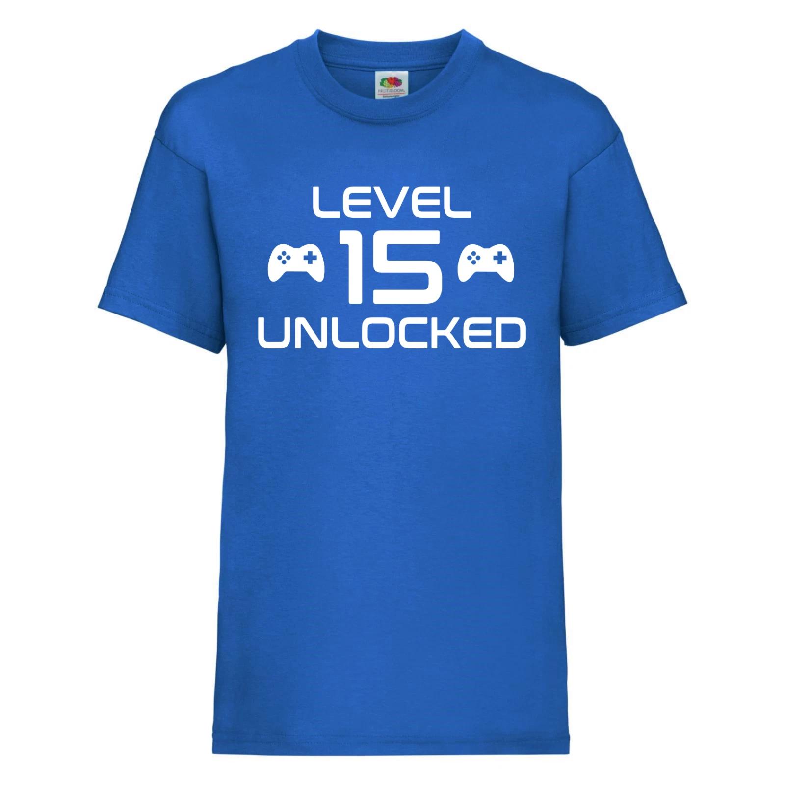 Level 15 Unlocked T-Shirt - Gift for 15 year old birthday, 15th birthday t Shirt 4XL
