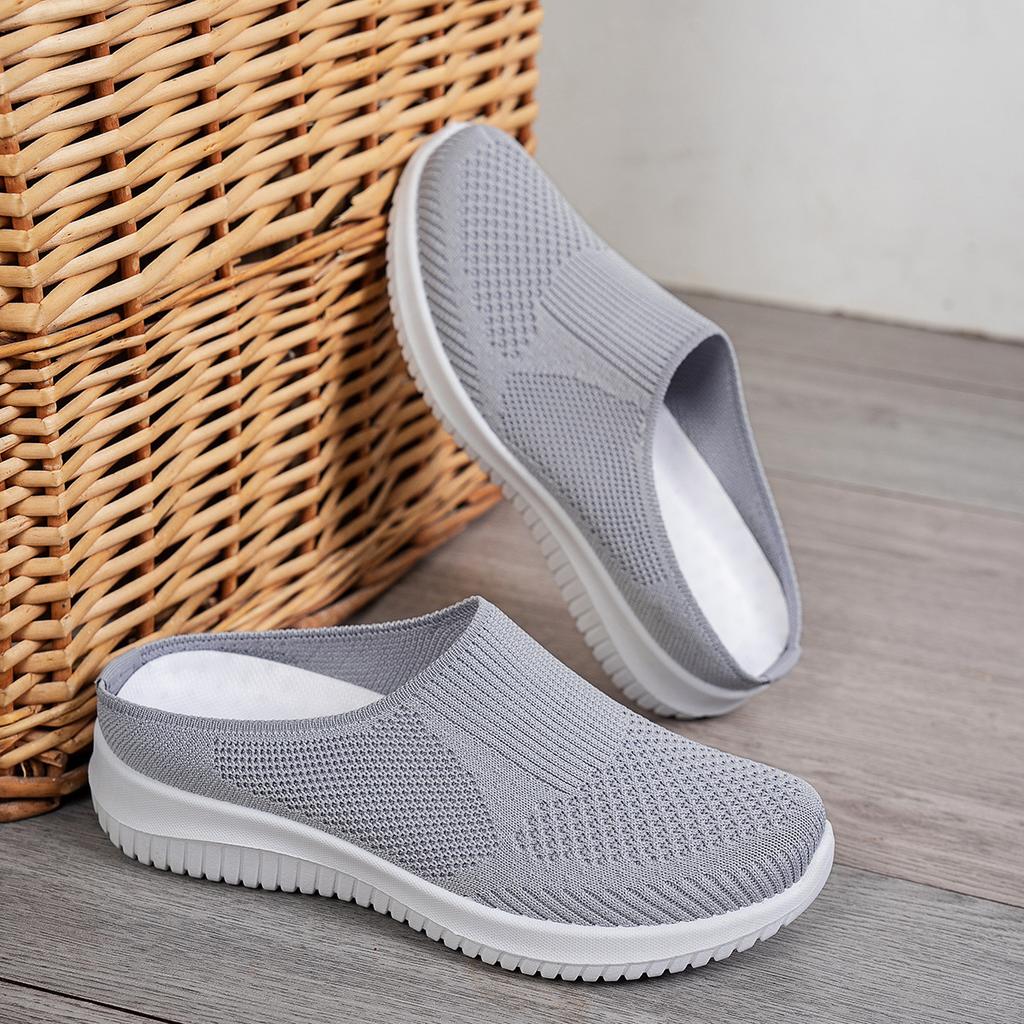 Shoes women's autumn new large size half slippers breathable fashion lightweight versatile women's shoes casual one-pedal mother shoes