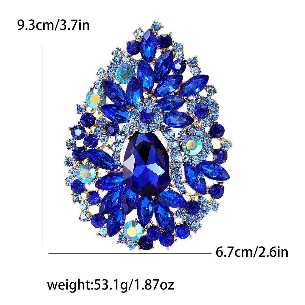 Luxury Rhinestone Crystal Gem Brooches for Women Unisex Creativity Pins Banquets Party Backpack Gifts Jewelry Accessories