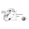 Fashion Women Silver Plated Double Dolphin Opening Adjustable Finger Ring Gift