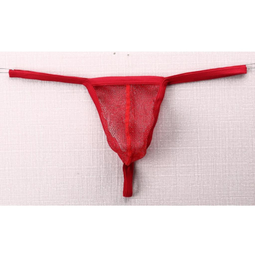 Pánské G-String síť Příze Průhledné spodky Tanga Spodní prádlo Kalhotky Velká velikost T-back