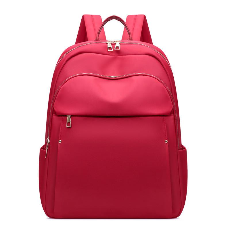 

IELGY Женский рюкзак для 15-дюймового компьютера большой вместимости, стильный, простой и легкий дорожный рюкзак красный