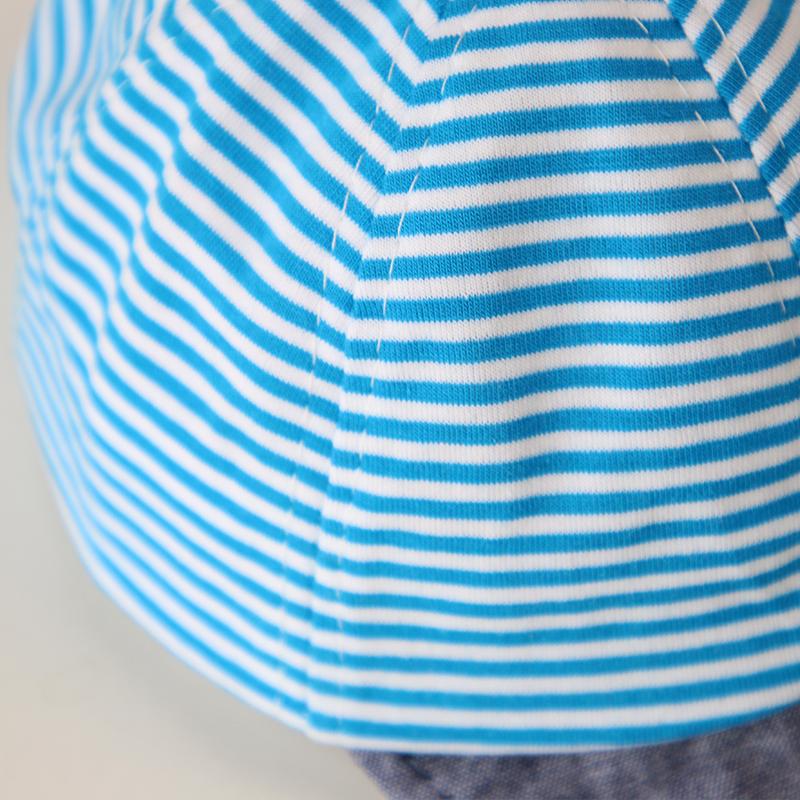 Summer Cotton Baby Hat Cute Casual Striped Baby Boy Cap Soft Eaves Kids Girls Sun Protect Hats Caps