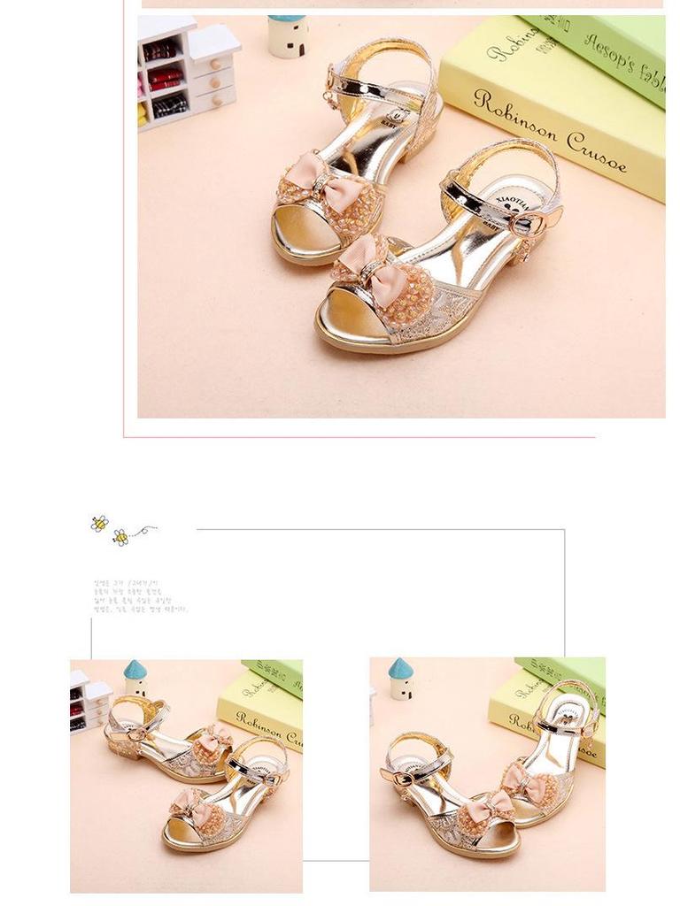 2025 Summer Korean Style High-Heeled Fish Mouth Sandals for Girls - Student & Children's Sizes Available.