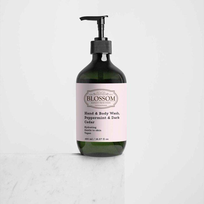 Blossom Blossom Hand & Body Wash, Peppermint & Dark Cedar