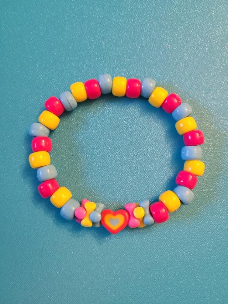 Радужный браслет Kandi Pride Ручной работы из бусин Эластичный браслет для фестиваля и вечеринки