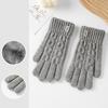 Windproof Winter Knitted Gloves Thickened Wool Gloves Fashion Touch Screen Gloves  for Men Women