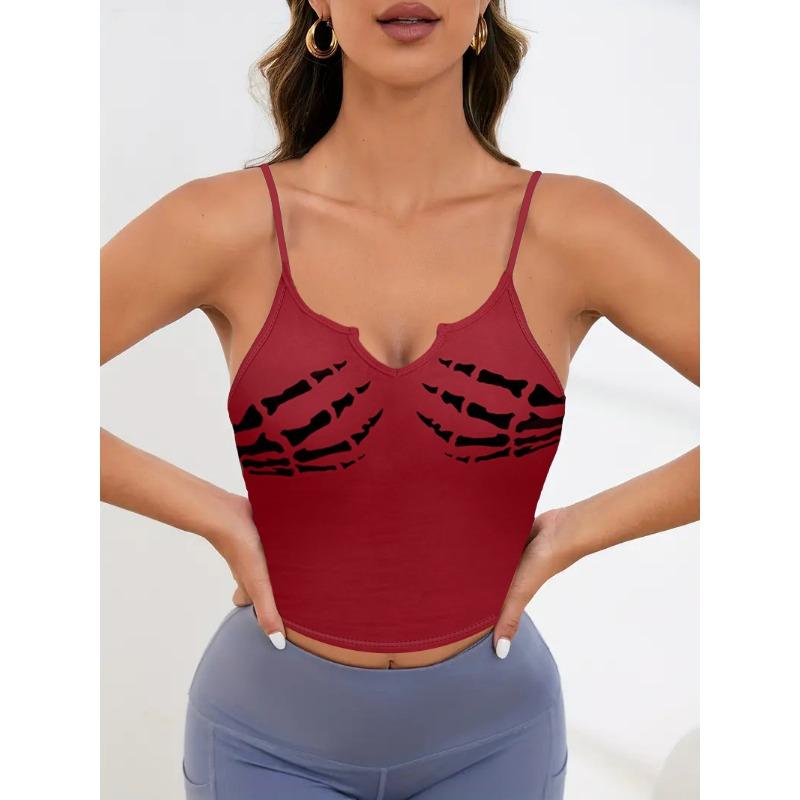 

YYFS Женская мода Повседневные летние весенние блузки и рубашки без рукавов с V-образным вырезом XXL темно-красного