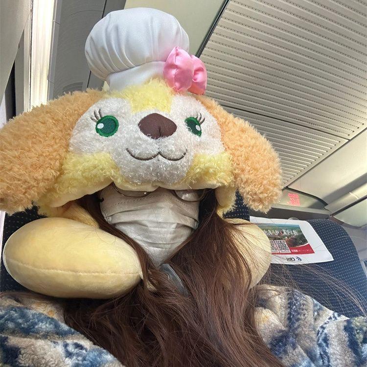 Cartoon Hooded Neck Support Plush Pillow & Toy – Portable Travel Comfort