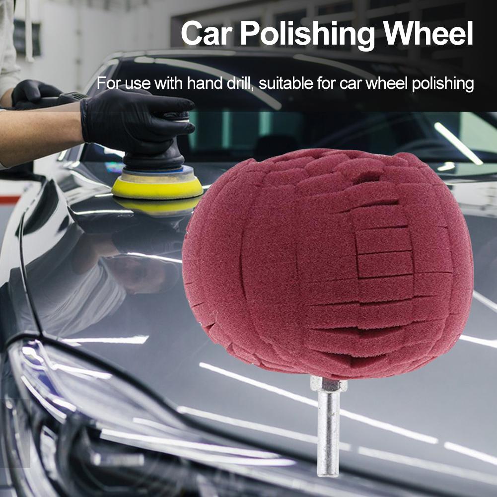 Auto Polierpad Bohrerball Auto Polierer Pufferpad Detaillierte Kratzerpolitur Schaftdurchmesser 6mm für die Pflege von Autoreifenfelgen