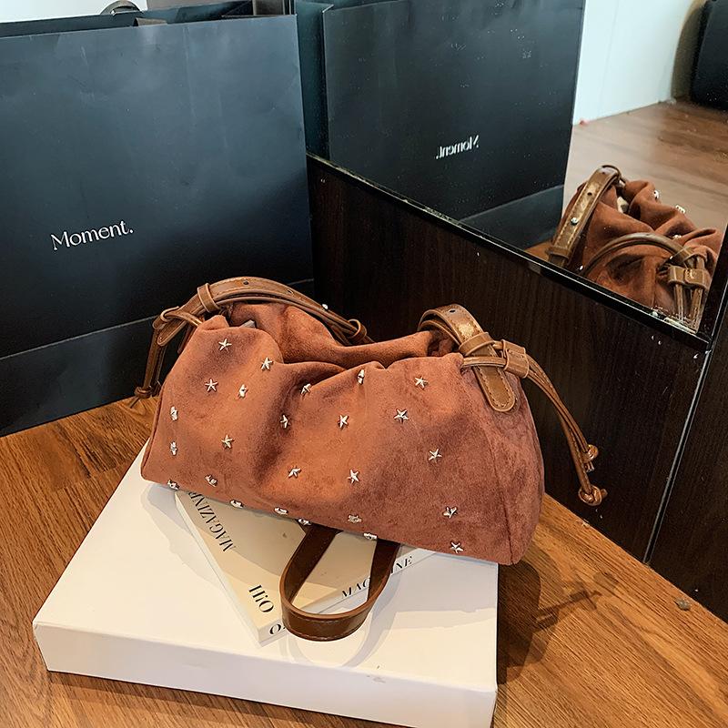 

New Gypsy Underarm Bag Women s Retro Style Simple Design Stylish Large Capacity Shoulder Handbag Crossbody Bag коричневый