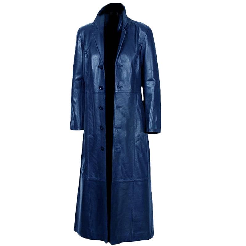 2025 New Men's Plus Size PU Leather Motorcycle Windbreaker Jacket - European and American Style