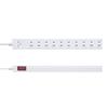 SANWA SUPPLY Power 10 Outlets Lightning Centralized Backed Dust Prevention Swing Plug TAP-SP217-1 Strip, (2P), 1m, Guard, Switch, Magnet, Shutter,