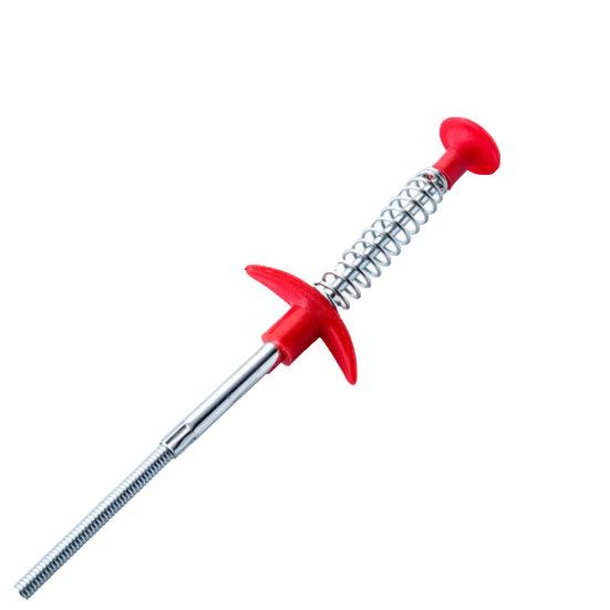 

60 см Т-образный пружинный канализационный инструмент для очистки кухонной раковины, захват для волос, дноуглубительный инструмент