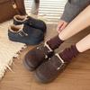 Fashion Autumn Winter Women Shoes Casual Flat Shoes Women Moccasins Soft Loafers Fashion Comfort Warm Plush Slip on Female Cotton Shoes