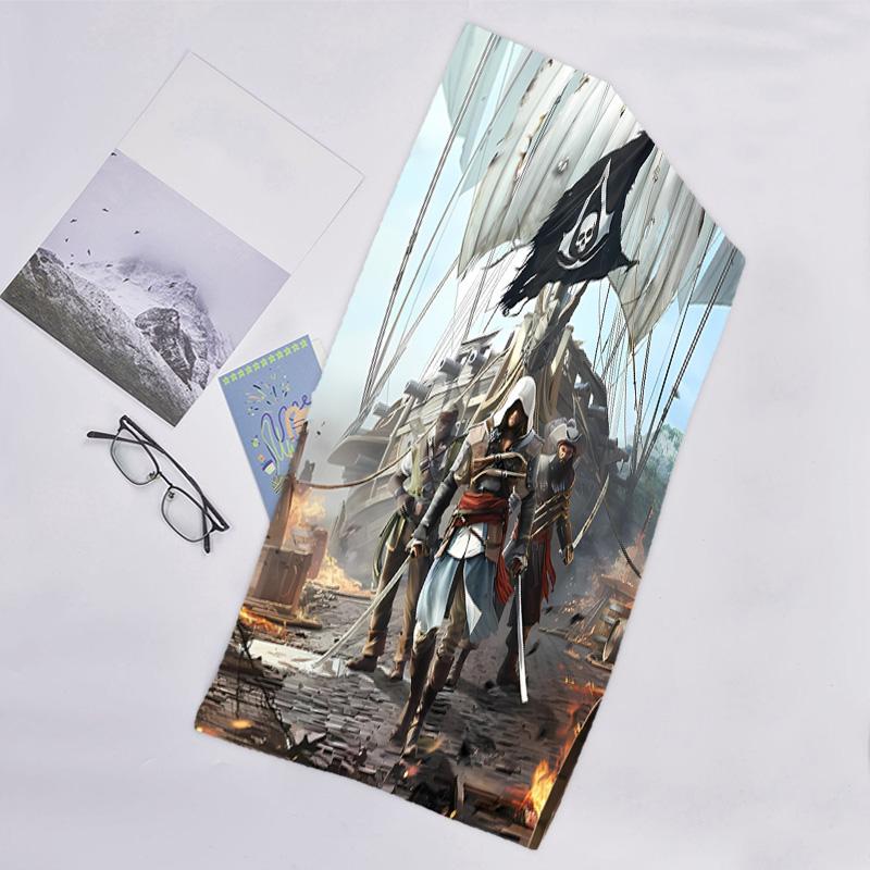 Beach Towel with A-Assassin's Creed Pattern - soft,absorbent,machine washable