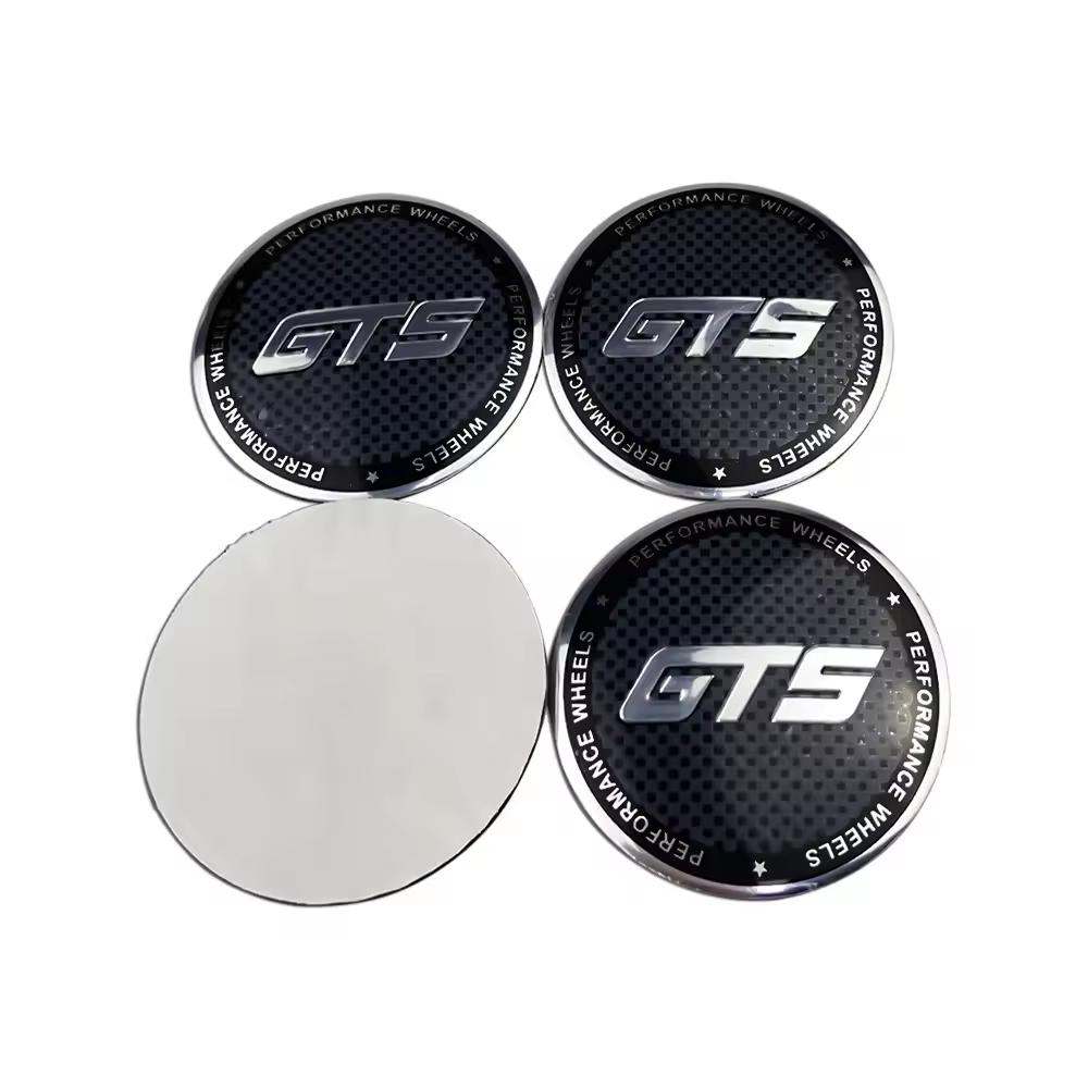 4Pcs 56/60mm GTS Emblem Car Wheel Center Hub Caps Covers Hubcap Sticker For BMW Ford VW Toyota Tesla Skoda Dodge